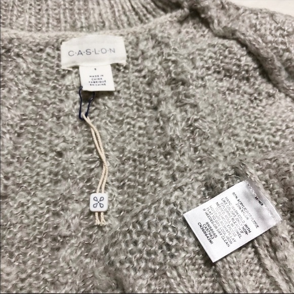 Caslon Oatmeal Cable Knit Turtleneck Sweater - Picture 3 of 6